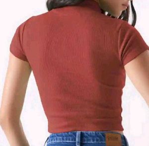 Brown Crop Top