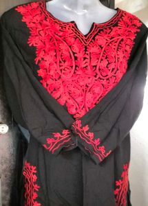 Women Trendy Stylish Lucknow Chikankari Short Kurt
