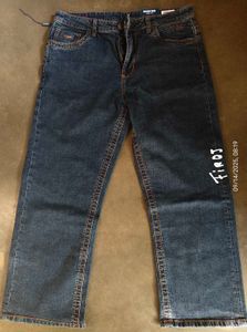 ROOKIES Dark Blue Mid-Rise Loose Fit Jeans