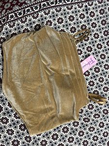 Gold Velvet Corset Top