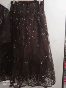 new coffee brown padded Lehenga Choli Set