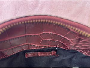 Zara Faux Croc Shoulder Bag