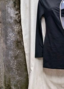Black One-Sleeve Party Dress