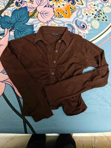 Brown Fitted Shirt