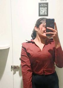 Brown Long Sleeve Crop Top with a zip closure