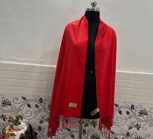 Burberry Red Scarf Unisex