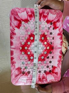 Red &amp; White Bath Mat