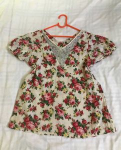 Adorable Two Piece Floral Matching Cute Outfit