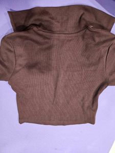Cute Brown Crop Top