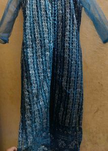 Elegant Teal Embellished Sequin & Beaded Kurta
