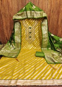 Unstitched Banarasi Suits Set-in 8 Colours👇🏻
