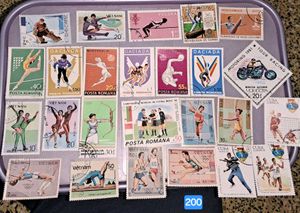 25 LARGE SPORTS STAMPS
