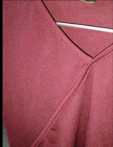 Burgundy Wrap Top