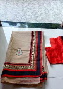 Beutiful Super Net Cotton Saree 🎀