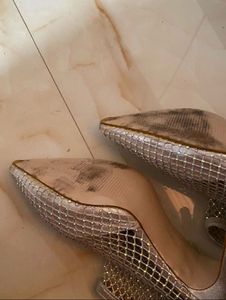 Elegant Silver Pointy Heels