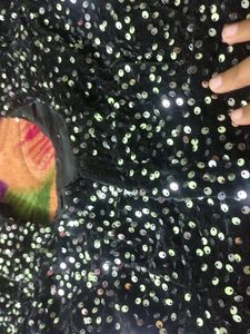 Black Lehnga With Top + Dupatta