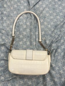 White Crocodile Shoulder Bag