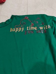 Green Oversize T Shirt Woman