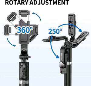 4 in 1 Extendable Selfie Stick 360 Rotation Tripod