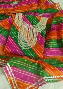 Bandhani Gota Patti Dress Material