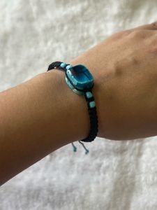 Blue Stone Hand Bracelet