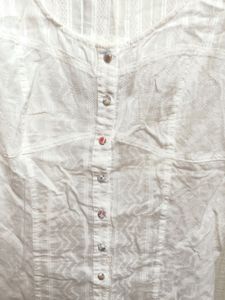 Beautiful Excellent Design White Top With Desig