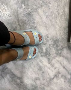 Cute Blue Flower Sandals