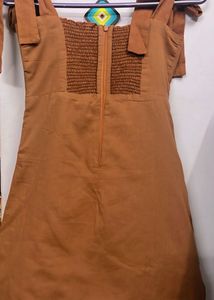 Brown Tie Strap Dress
