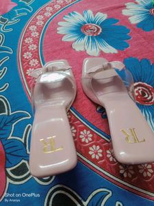 RINDAS Women Heels Sandal (Pink, 5)