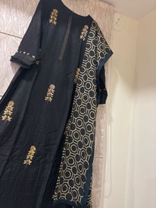 Black Top With Dupatta. Jardosi Work
