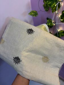 Looks Fresh new tissue set saree and blouse🖤✨