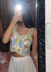 Floral Crochet Crop Top