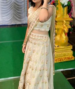 Ivory Embroidery Pretty Lehenga Set