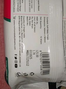 Morrisns SoftBaby Wipes Combo Of 2 Packs - 72 Each