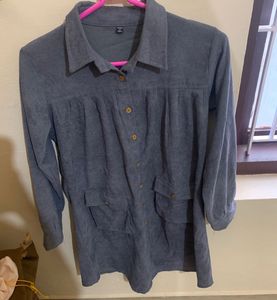 Gray Corduroy Dress