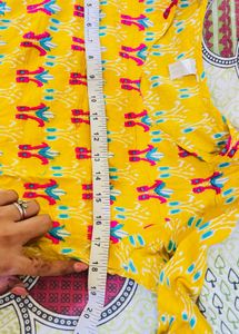 maternity dress in yellow blue colour