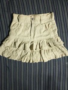 Ruffled Khaki Mini Skirt ❤❤