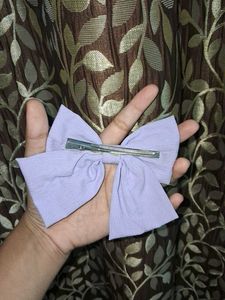 Cute Lilac Bow Hair Clip