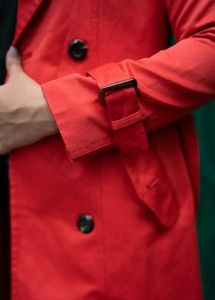 Bold Red Trench Coat