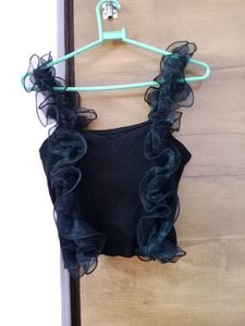 URBANIC BLACK PRETTY SLEEVELESS TANK TOP