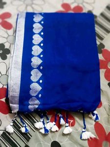 Elegant Blue Saree with Embroidery