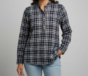 Black &amp; White Plaid Tunic