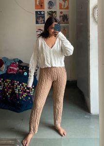 Cute White Long Sleeve Top