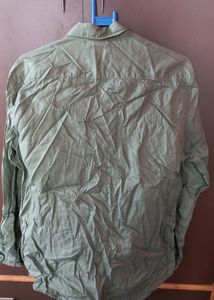 Brand new men&#39;s full sleeves olive green shirt