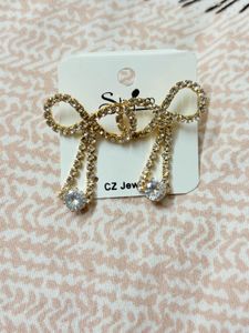 Bow Rhinestone Earrings