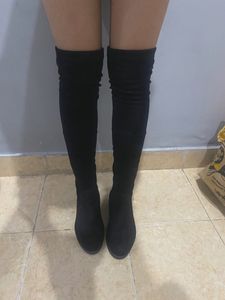 Black Thigh High Boots
