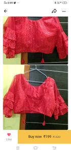 For happy 23new blouse chilli red