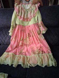 Girls' Floral Chiffon Dress
