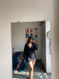 Sparkly Knit Sweater Dress