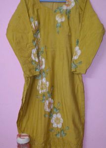 floral hand printed kurti 🌸